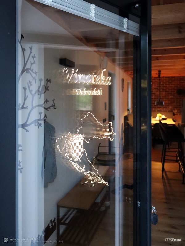 LEDscreen Eingangstür Logo